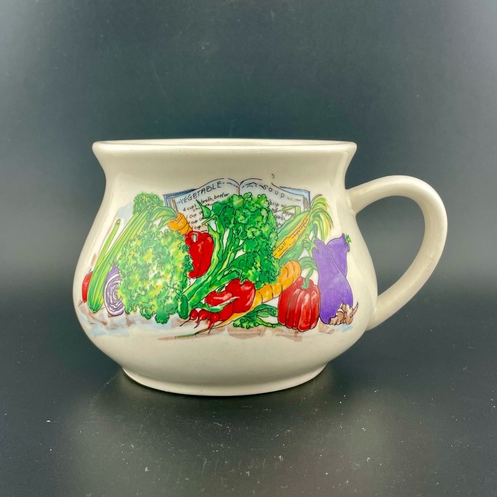 Vintage Vegetable Soup Mug by Gibson Housewares